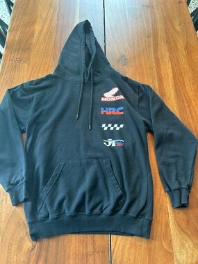 Honda Black Logo Pullover Hoodie - Men's Hooded Sweatshirt